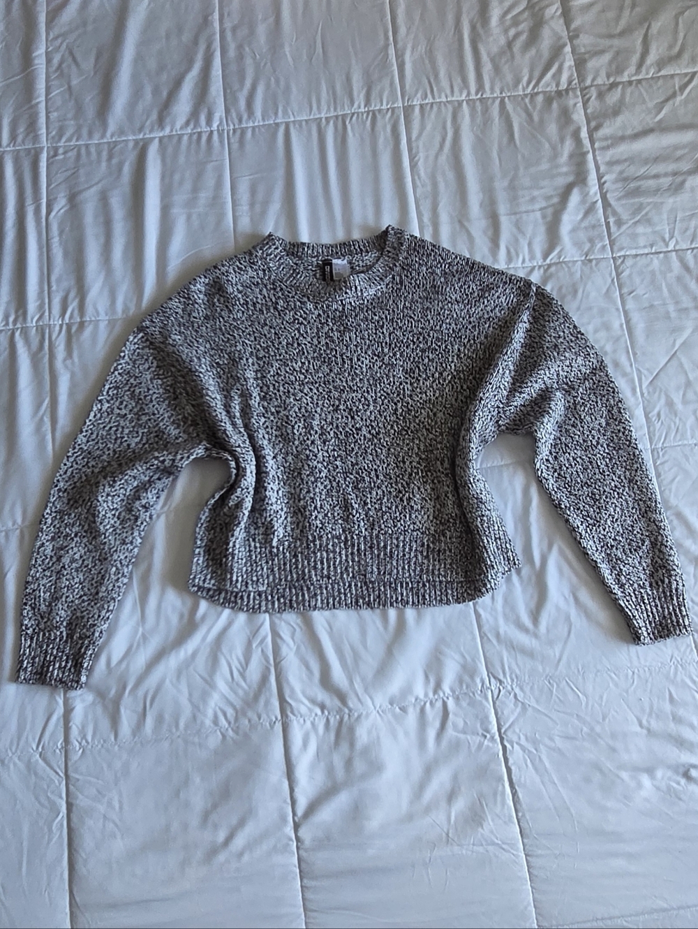 H&M Marled Gray Crewneck Sweater